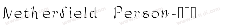 Netherfield   Person字体转换